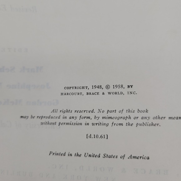 Criticism: The Foundations of Modern Literary Judgment 1958‎ - Picture 6 of 10